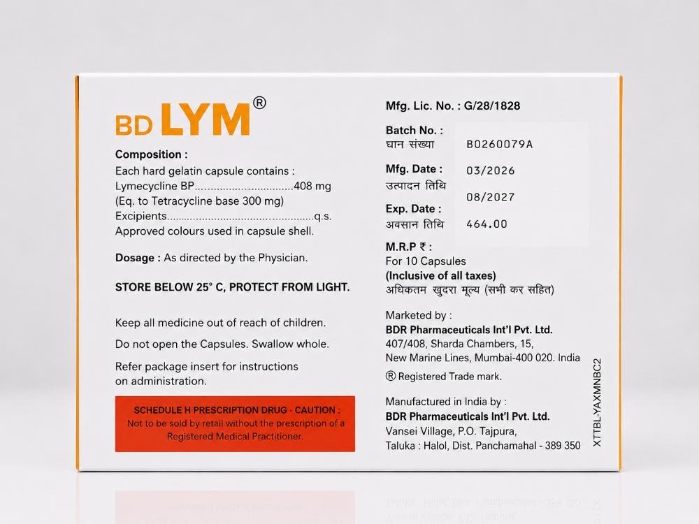 BD LYM (Lymecycline Capsules BP 408 mg)